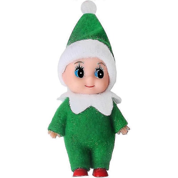 Jultomte Naughty Baby Elf Docka Filt Santa Bebisar Prydnader På Hyllan Elf Leksak Barn Julgåva PK Green