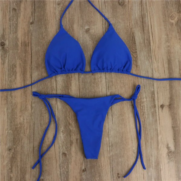 Brasilialainen uimapuku naisille, seksikäs bikinit, push-up-pehmustettu liivi, thong, kaksiosainen uimapuku, rantavaatteet, uimapuku Femme Black S