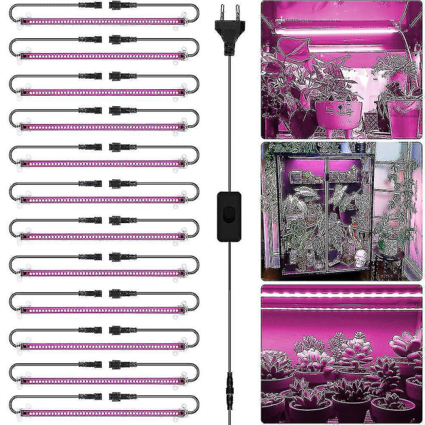 Sammenkædelig LED Grow Light Bars Fuld Spektrum Plantevækstlampe Til Indendørs Veg FlowerBY 3 pcs 50 cm