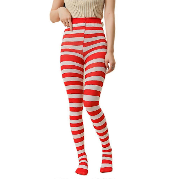 Cosplay Kostume Strømper Leggings Strømper Juler Halloween Stribet Strømpebukser Red and black