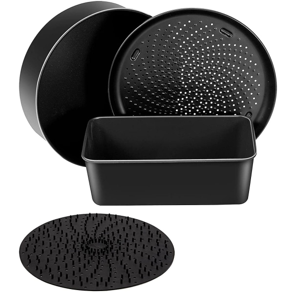 Bagesæt til Ninja Foodi 6.5, 8Qt, tilbehørspotte, nonstick bagesæt med multipande, sprød PBY black