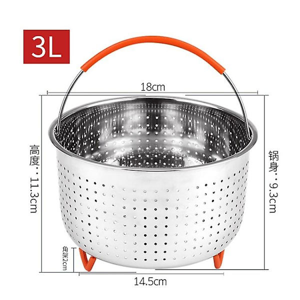 Dampkurv Instant Pot Trykkoger Liner til Dampning af Ris, Grøntsager, Frugter og Æg (FDA-certificeret) Multicolor Style C