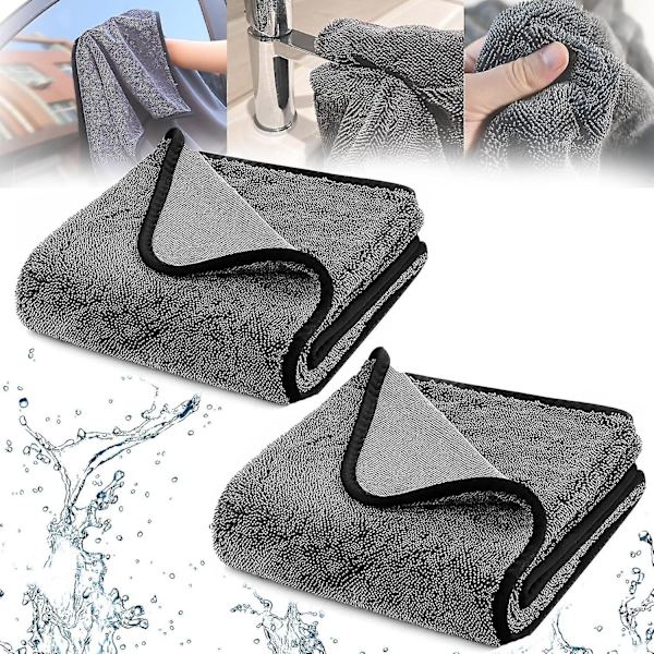 Shiny Bath XXL Tørrehåndklæde, Hurtigtørrende Håndklæde, Shiny Bath Wipes XXL Tørrehåndklæde, Bruseværelsesklud Til Vandfjernelse I Brusebad & Badeværelse 2pcs L 40x40cm