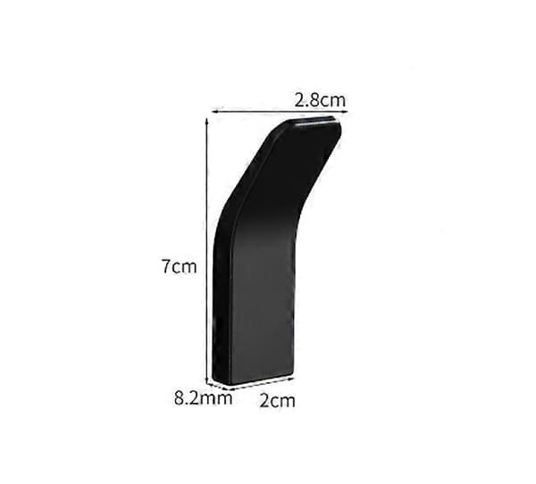kpl - Koukku - Koukut - Seinäkoukku - Vaatekoukku - Vaatekoukut - Musta - Metalli - 7*2.8*2cm - Ei tarvitse lyödä reikiä - Sopii keittiöön, kylpyhuoneeseen [DB]