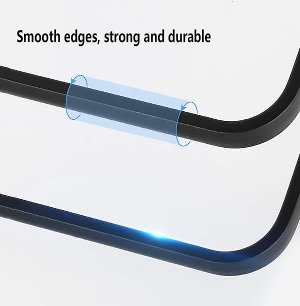 Håndklædeholdere til badeværelse, sorte vægmonterede håndklædestænger til bruser Double Bars 70cm