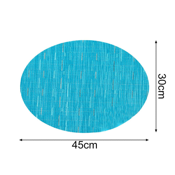 Pvc-bordskåner, oval, skridsikker, varmeisolerende, ridsefri, til husholdning, KaesiBY Blue