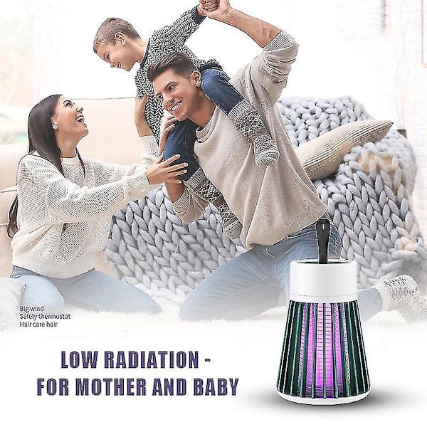 Myggdreper Fluesnapper Sikker Husholdningsmygglampe Egnet For Mygg Og Flygende InsekterBY Gray Rechargeable