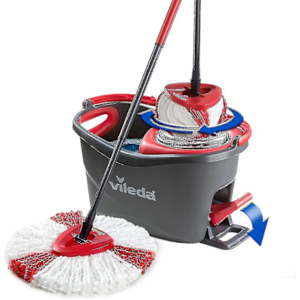 Ysdsy 2 kpl Punainen Vaihto Mopipää, Yleinen 360 Mikrokuitu Spin Mop .yhteensopiva Lattianpuhdistus-a