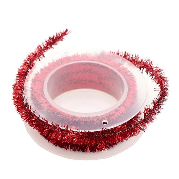Glansgardin 1,5m Glitter Glans Metal Glansgardin Julepynt Red