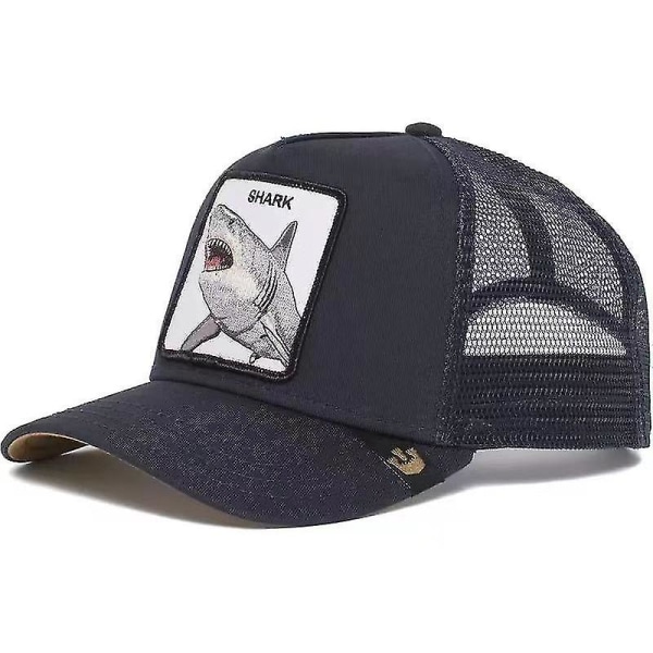 Gårdsdjur Trucker Baseball Cap Hatt Mesh Style Män Kvinnor Hip Ho Shark