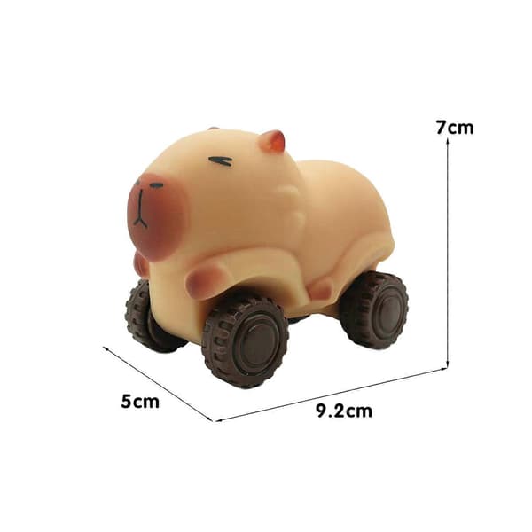 Cartoon Capybara Bil Leksak Stress Relief Transformbar Capybara Lastbil Klämma Sensorisk Leksak Barn Tonåringar Beige