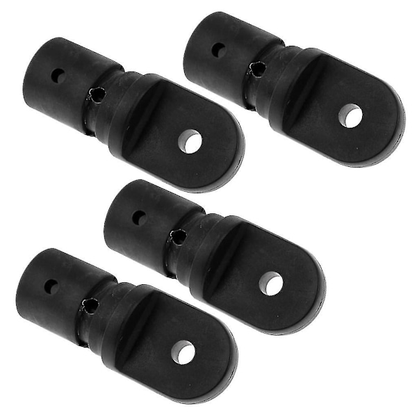 4 stycken nylonbåtsbimini-toppsko, 21 mm rör inuti öga Black