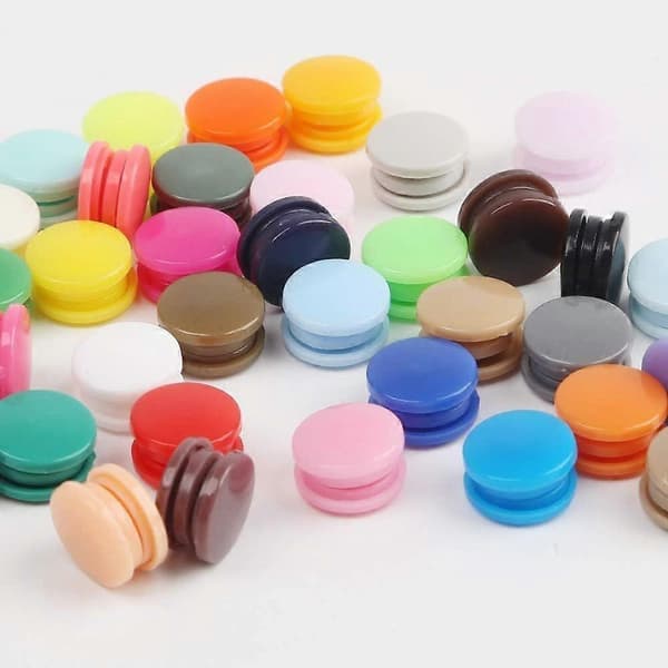 KAM T5 Plast Tryckknappar Fästen 20/50/100/150 Set Väska Mörk Spänne
