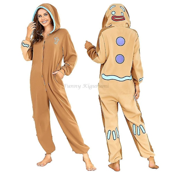 Joulupyjama Yksikokoinen Huppari Naisten Haalarit Fleecepuku Jouluasu Halloween-asut Aikuisten Onesies Uimapuvut_1 LFA02 S Height 147*157cm