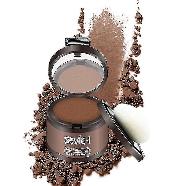 Sevich Hairline Powder 4g Hårfäste Skugga Pulver Makeup Hår Concealer Naturlig Täckning Unisex Hårbortfall Produkt Ljusbrun (FMY)