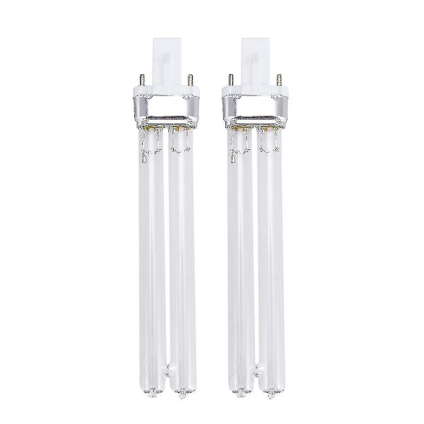 2 stk. 11w Ultraviolet Uv Desinfektionslys Lamper Uv Sterilisering Lyspærer Kompatibel Sterilisator Akvarium (g23 Lamp Base)-j As Shown