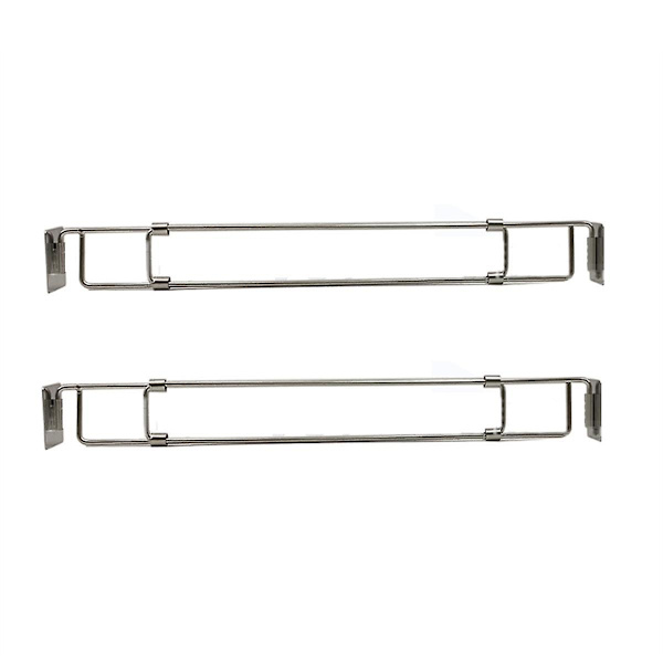 RV Secure Justerbara Stänger, Rostfria Stänger, Mat- & Dryckstabilisatorer för RV-Kylskåp (2-pack) Silver
