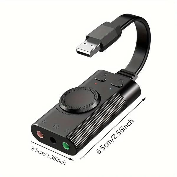 USB-ljudadapter, USB-ljudkort, externt ljudkort med volymkontroll