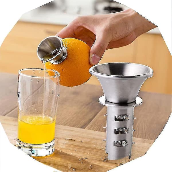304 Praktisk Rustfrit Stål Appelsin- og Citronpresser, Manuel Presser