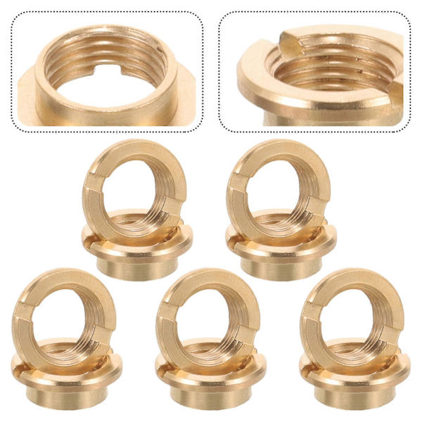 10 st Klockrörelse Mutter Kvarts Klockreparation Tillbehör Klockmekanism Klockrörelse Muttrar Golden 1.10X1.10X0.40CM