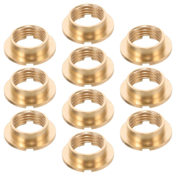 10 st Klockrörelse Mutter Kvarts Klockreparation Tillbehör Klockmekanism Klockrörelse Muttrar Golden 1.10X1.10X0.40CM