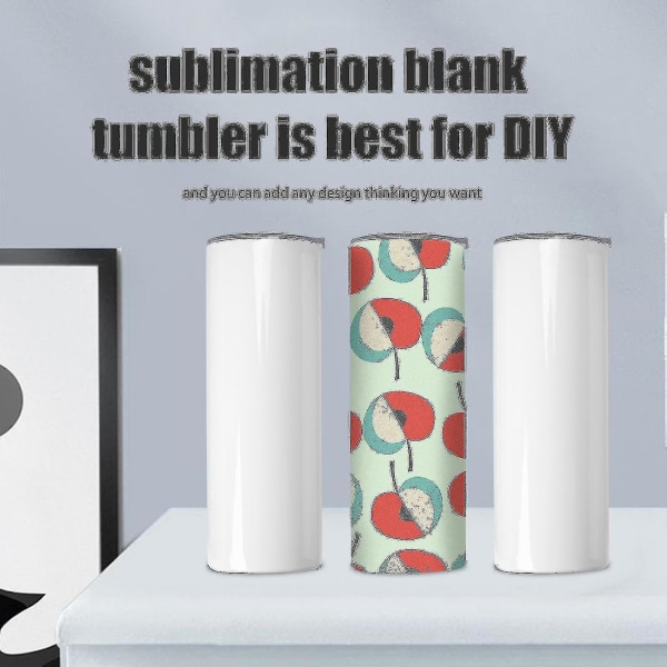 Sublimeringstumblere 20 Slanke, Rett, Rustfritt Stål Sublimering...