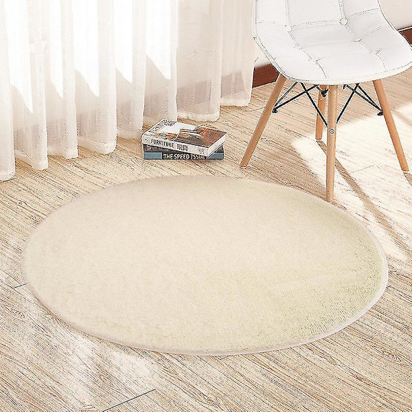 Bademåtte Skridsikker Absorberende Brusebad Badeværelsesmåtte Rund No.a7BY White 80 diameter
