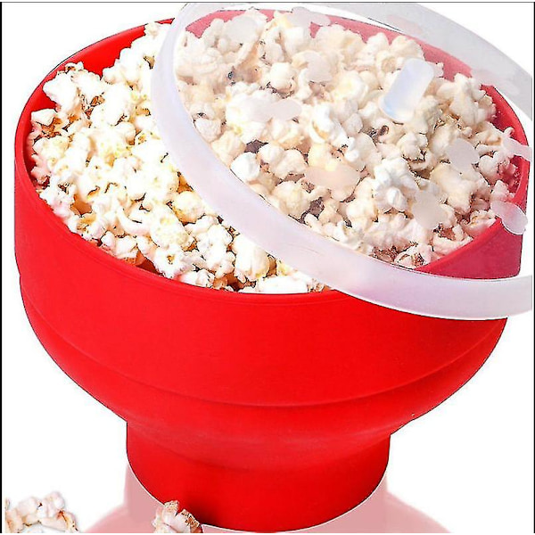 Hoppa Popcorn Maker i Silikon - Vikbar Behållare för Hemmet och Köket