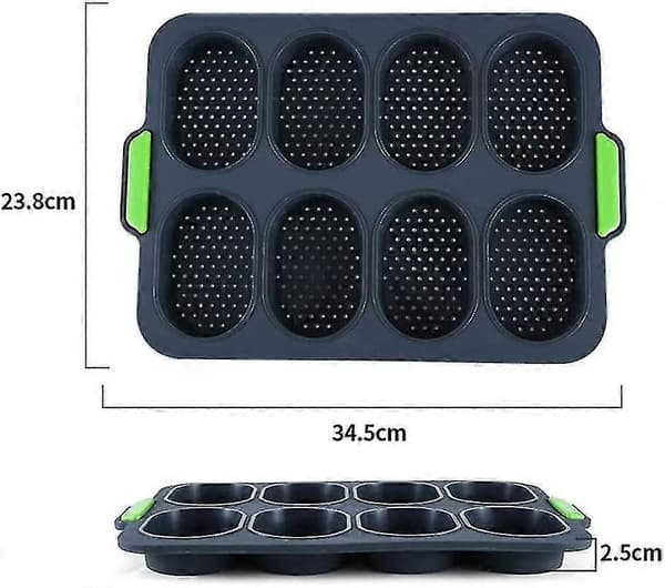 Baguette Bageform, Silikon Brødform Bageplade Non Stick