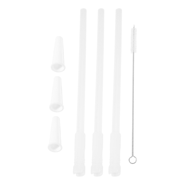 Oljet, jotka sopivat gallonalliseen vesipulloon, uudelleenkäytettävät säädettävät oljet 1000 ml/2000 ml kannulle, 3 olkea transparent
