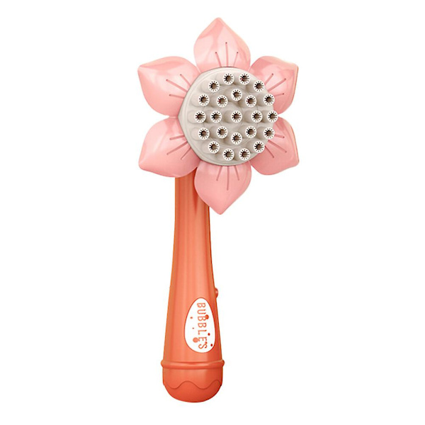 Solrosformad Bubbelmaskin Leksak Bärbar Bubbelstav Leksak Elektrisk Bubbelblåsare Leksak  [DmS] Pink 29.00X13.00X3.20CM