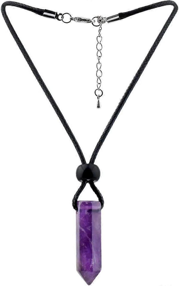 Helbredende Sten Halskæde Amulet Hexagonal Spids Energi Chakra Vedhæng Krystal