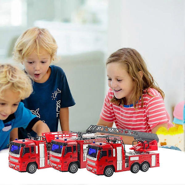 Trådlös Fjärrstyrd Brandbil Leksaksbil Med LED-Ljus Teknikbilar Modell För Barnpresenter Lifting table