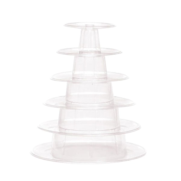 Macaron Cake Display Stand 6-lager Rund Plast Cake Tower Stand-