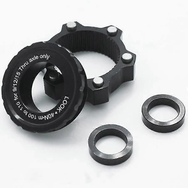 Center Lock Hub Boost Adapter, Center-Lock til 6-huls, 15X100 til 15X110 black