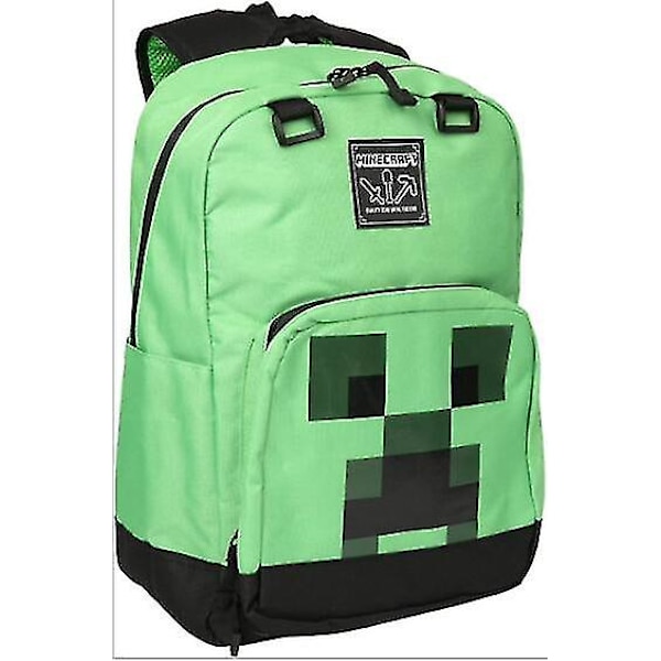 Minecraft Around Skolryggsäck Ryggsäck 17 Tum S Creepy face pattern