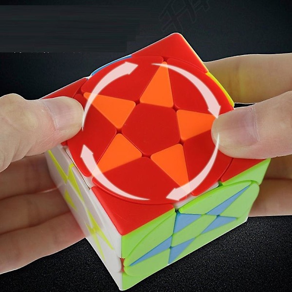Magic Pentacle Cube Ammattimainen Outojen Muotojen Tähti Pentagrammi Magic Cube Kilpailun Nopeus Puzzle Kuutiot Lelut Lapsille White