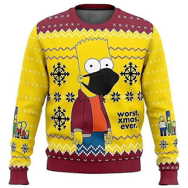 Homer Bush Meme The Simpsons Grim Jultrøje Juletrøje Gave Julemand Trøje Mænd 3d Sweatshirt Og Top Efterår 2 M