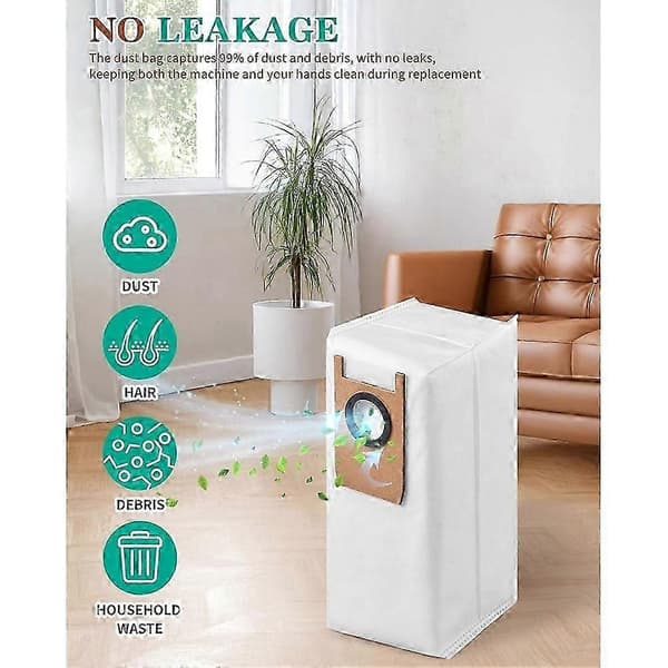 12-pack dammsugarpåsar för Eufy Omni S1 Pro / Omni S1 robotdammsugare