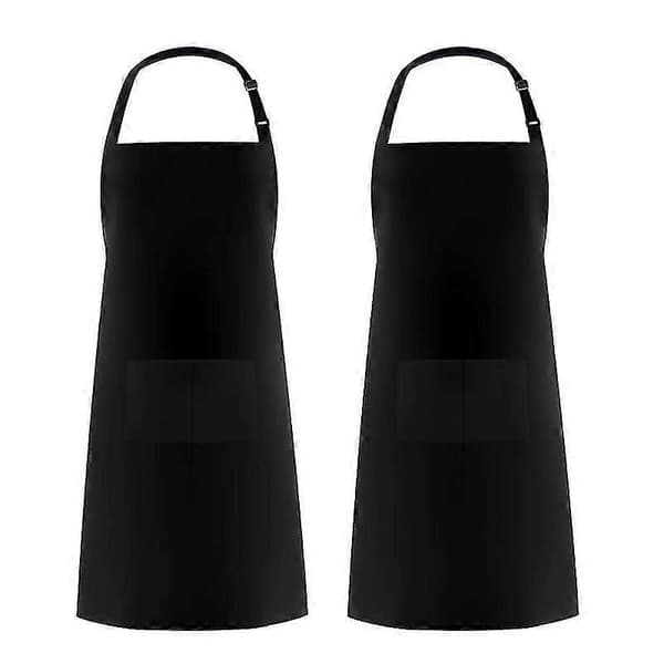 Noir Utopia Kitchen 2-pakning Justerbart Forkle med Smekke og 2 Lommer