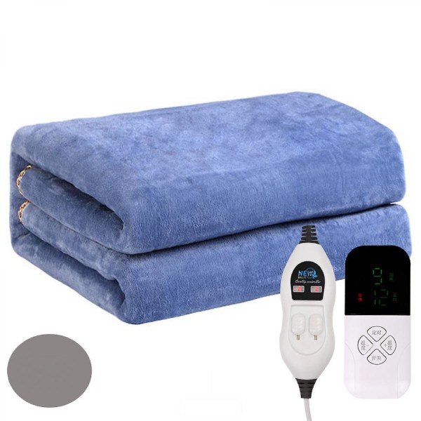 SBMLV-Heated Blanket Electric Throw - Soft Ribbed Fleece Fast Heating Electric Blanket with 9 Heating Levels  ( Dark Grey)BY