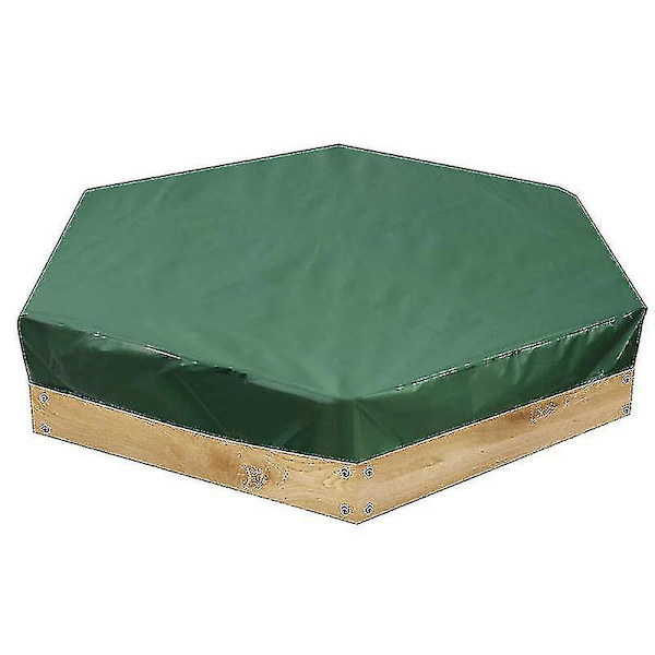 Sandlåda Täck, Vattentät Dammtät Sandlåda Pool Täck Skydd Hexagon Grön Sandlåda Täck Med Dragkedja 180*150cm