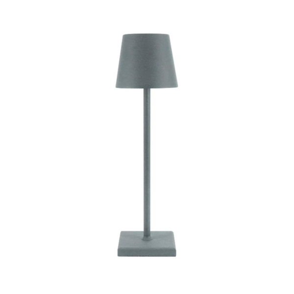 Dimbar Bordlampe uten Ledning 3-veis Aluminium Cordless Lampe for Lesing Gray