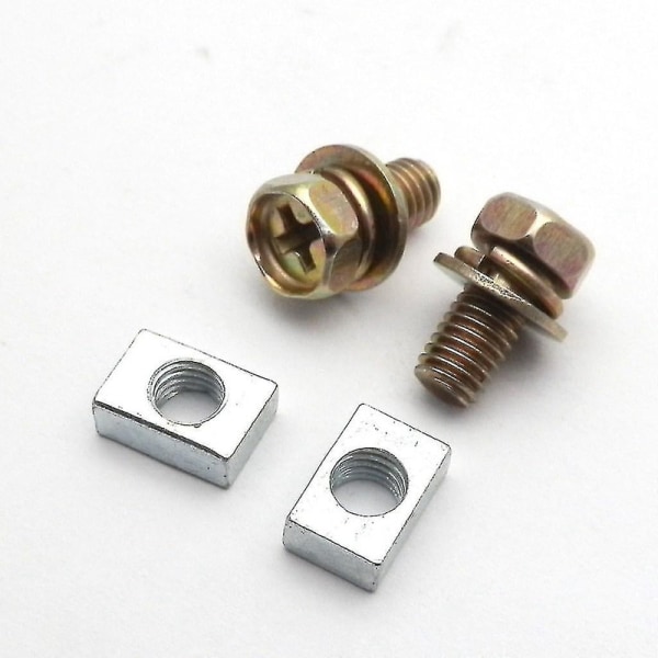 2 sæt Universal Motorcykel Scooter Atv Dirt Bike Batteri Terminal Møtrik Og Bolt Skruer M5x10mm M6x12mm 4ah 5ah 6ah 7ah  [DmS]