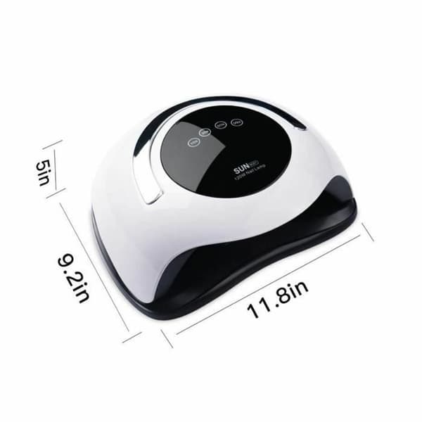120W UV neglelampe, hurtig gellys, LED neglelampe med timer og smart sensor, 36 LED'er