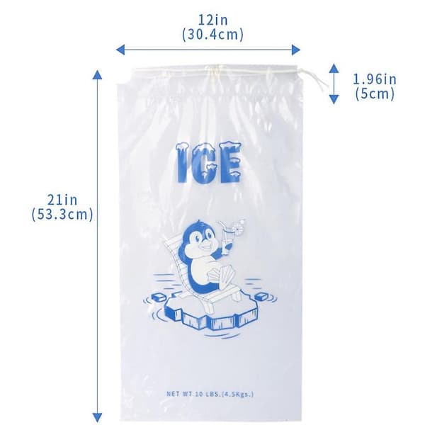 10 stk Isposer med Slitesterk Trekkstreng Lukking, Fyllbare Isposer for BBQ, Camping, Matboder, 20 Lb.BY