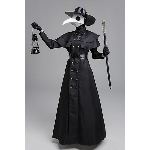 Halloween Medieval Punk Plague Doctor Birdman Cosplay -asu XL