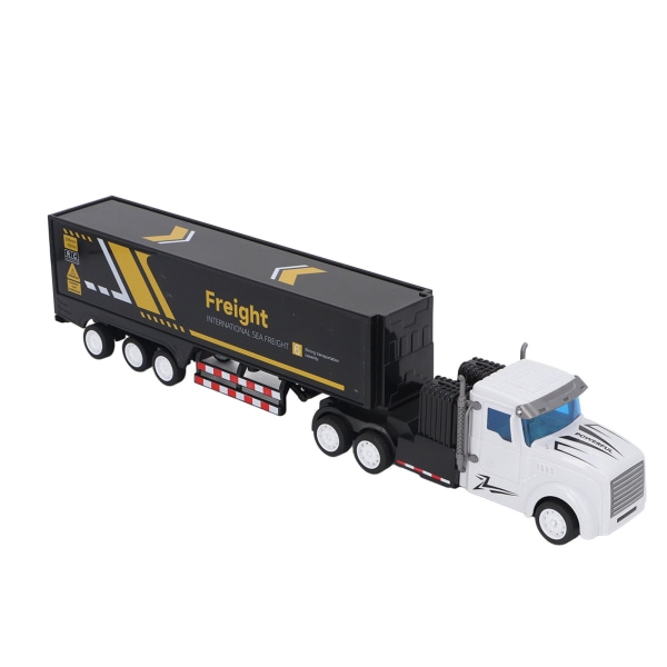 RC Semi Truck med tilhenger Simulering Fjernkontroll Flatbed Truck 1/32 Tilhenger Truck Leker med Lyd og Lys for Gutter Barn