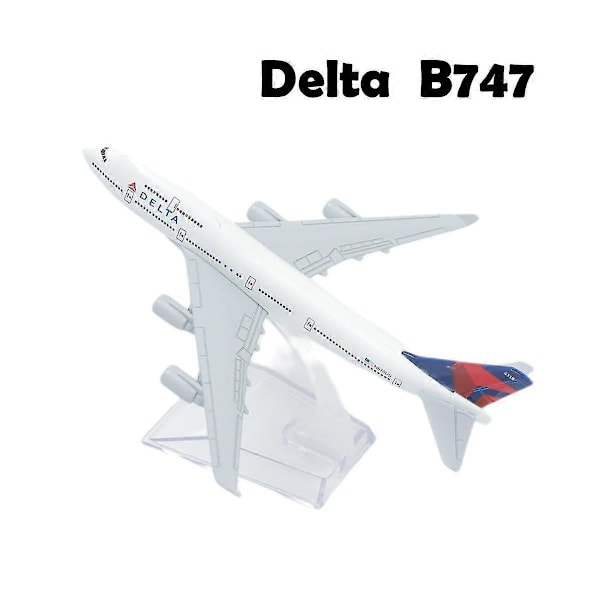 1:400 Flyvemaskine Boeing Airbus Flyvemaskine Model Die Casting Flyvemaskine Miniature Legetøj til Børn Julegave Dreng Delta B747