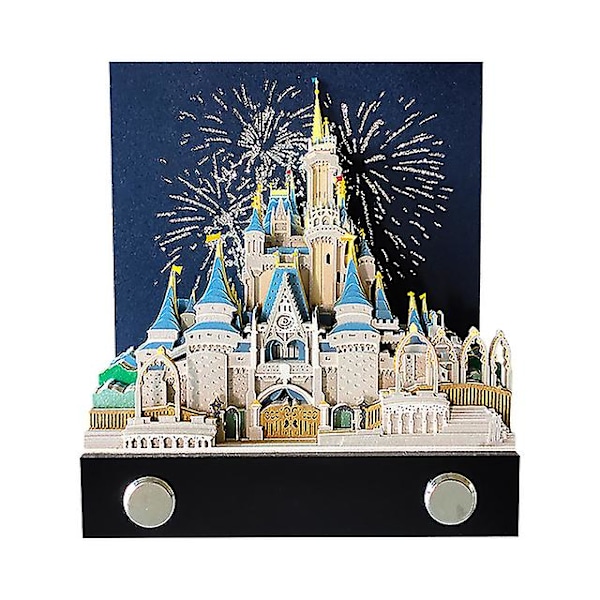 Omoshiroi Block 3d Notisblock 3d Kalender 2024 Sakura Treehouse Bordkalender Med Ljus Papperskonst 3d Notisblock Julgåva (FMY) Princess castle2